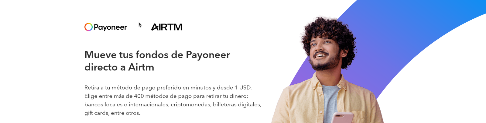 Cómo enviar dinero desde Payoneer a AirTM