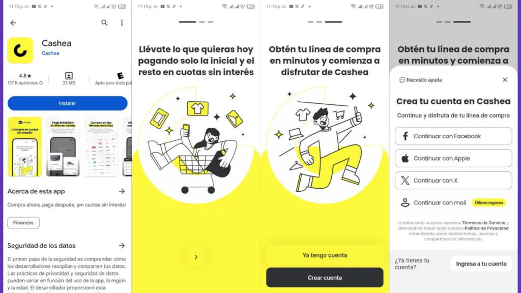 Como instalar Cashea y abrir la app por primera vez