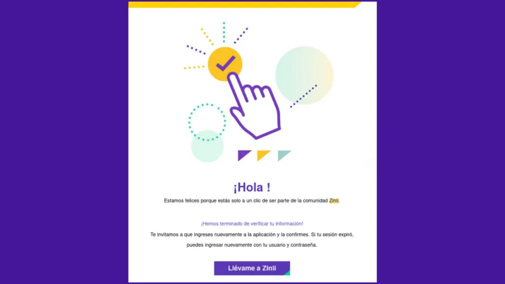 Cuenta de Zinli aprobada